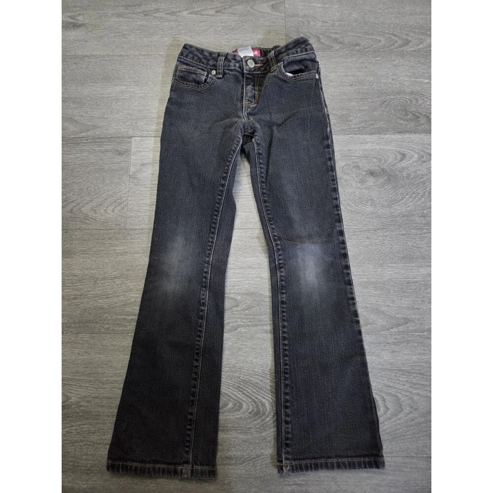 Old Navy Boot-Cut Jeans Girls Size 8 Regular Dark Wash Stretch Denim